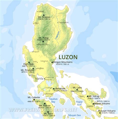 luzon cities|philippine island of luzon.